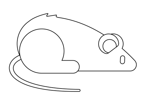 Mouse Side Emoji Coloring Page